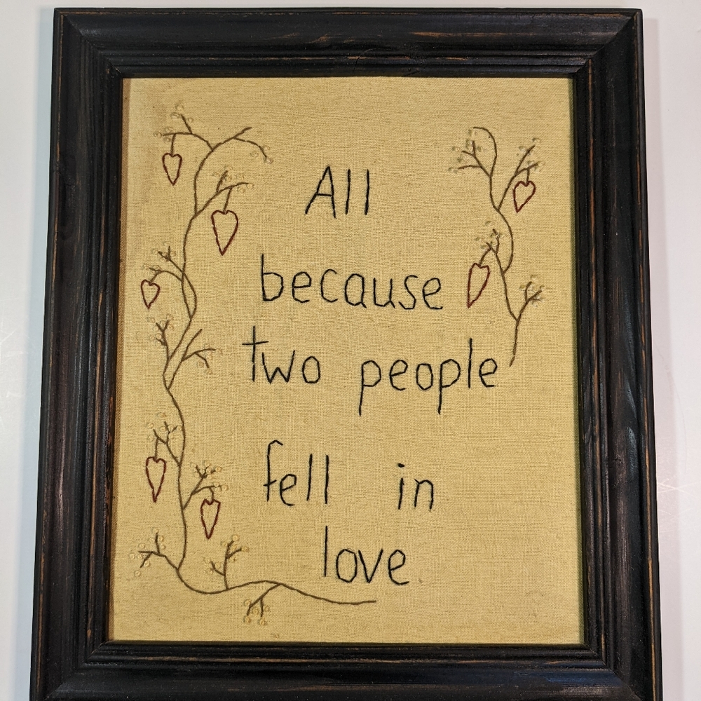 Crewel Wall Art, possibly vintage